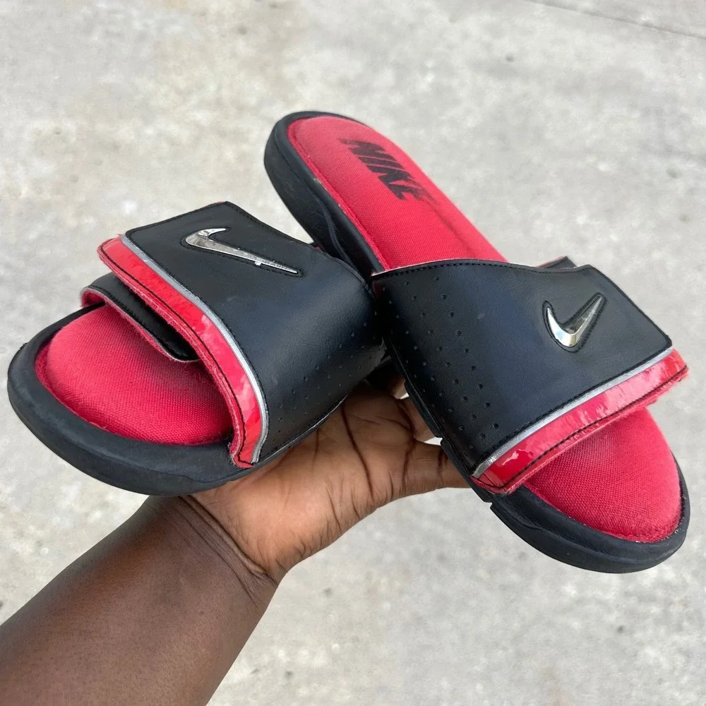 Nike Comfort Slide 2 Men's Sandals Size 9 Red Black